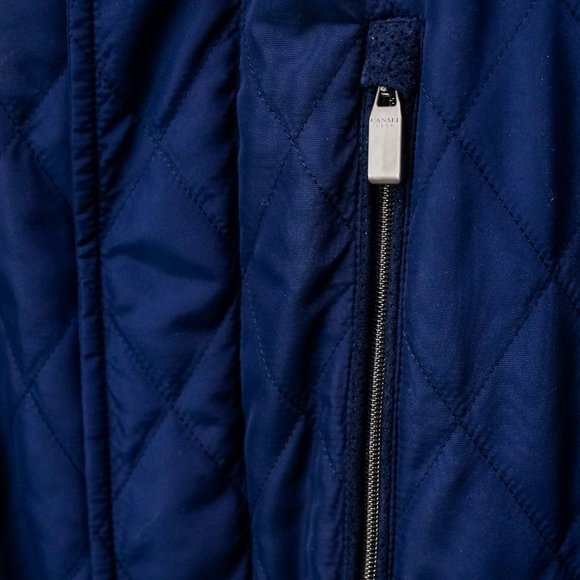 Canali Navy Quilted Zip Jacket - Picture 9 of 16